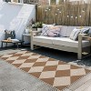 Coucheta Checkered Jute Runner Rug, Non-Slip Machine Washable Indoor Outdoor Rug, Farmhouse Style, Multi-Color & Size - 3 of 4