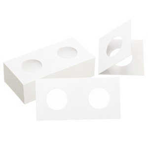Unique Bargains Transparent Window Paper Coin Storage Organizing Protective Coin Holder 100 Pcs - 1 of 4