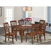 Rectangular Dining Set - 7 Piece Table & Chair Set - Mahogany Finish - Kitchen Dinette Set - 60 Inch Table - 2 of 4