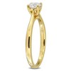 CREATED FOREVER | Yellow Plated Sterling Silver 1/2 CT TW Lab-Grown Diamond Round Engagement Ring - 2 of 4