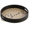 Shiraleah Black Round "Cheers" Tray - 2 of 4