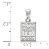 Black Bow Jewelry 10k White Gold Mississippi Rebels NCAA Small Pendant - 2 of 3