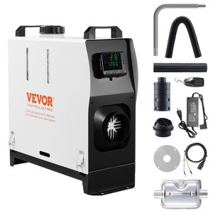 VEVOR 5-8KW Diesel Heater,Diesel Air Heater All in One with Remote Control and LCD Screen, Fast Heating Low Noise, Portable Diesel Heater,Black&White - 1 of 4