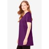 Woman Within Plus Size Perfect Short-Sleeve Scoop-Neck Henley Tunic - 4 of 4