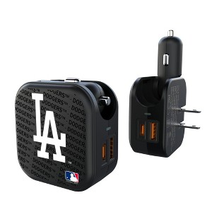 MLB National League Teams Text Backdrop 18-Watt 2 in 1 USB A/C Charger - 1 of 3