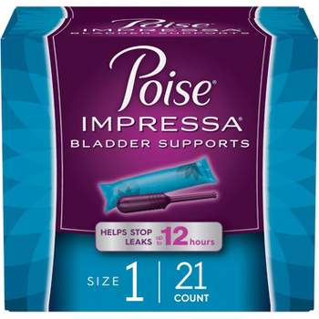 Poise Impressa Incontinence Bladder Control Support For Women - Size 3 -  21ct : Target
