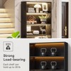 MAYEERTY 70.8" Bookcase with Lights, Large Bookshelf Organizer with 5-Tier Storage Shelves - 4 of 4