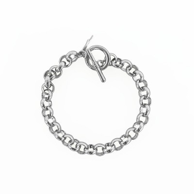 sanctuaire Round Chain Link Bracelet Silver