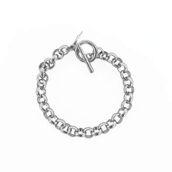 sanctuaire Round Chain Link Bracelet Silver