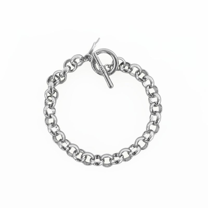 sanctuaire Round Chain Link Bracelet Silver, 1 of 3
