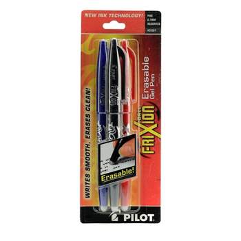 Pilot FriXion Ball Erasable Gel Pens black blue red set of 3 0.7 mm [Pack of 3] 71023-PK3