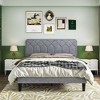 VECELO Bed Frame Premium Upholstered Platform with Height Adjustable Headboard - 3 of 4