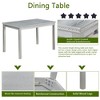 5 Piece Kitchen Table Set with a Rectangular Table and 4 Upholstered Chairs, Wooden Dining Room Table with Crystal Decoration and Chairs Set - 3 of 4