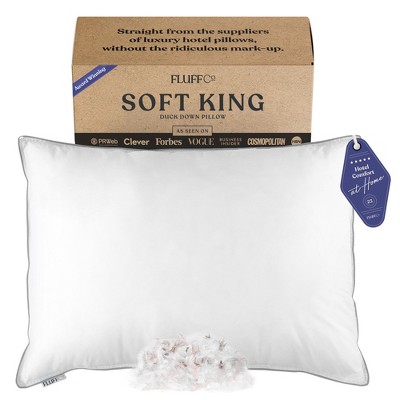 FluffCo Down & Feather Classic Hotel Pillow