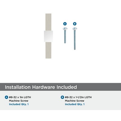 Satin Nickel and Polished Chrome T-Handle Cabinet Knob
