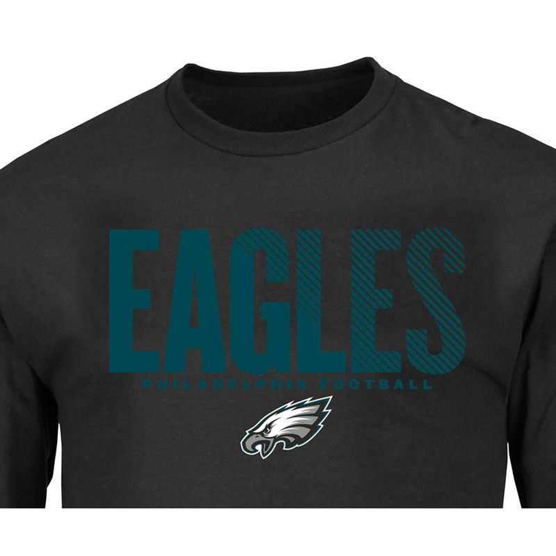 NFL Philadelphia Eagles Black Long Sleeve Core Big &#38; Tall T-Shirt, 3 of 4