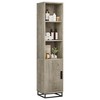 Tall Narrow Bathroom Cabinet with Adjustable Shelf, Freestanding Storage Organizer for Laundry Room and Living Room - 4 of 4