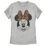 Women's Mickey & Friends Minnie Mouse Cheetah Print Bow T-Shirt