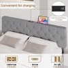 Upholstered Platform Bed Frame with USB Ports - 3 of 4