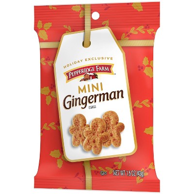 Pepperidge Farm Gingerman Mini Holiday Cookies Bag - 1.5oz