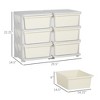 Racxily 3/4 Tier Kids Storage Unit, 3/6/9 Drawer Chest Toy Organizer Plastic Bins for Kids Bedroom Nursery Kindergarten - 4 of 4