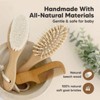 Baby Hair Brush and Comb Set, Oval Wooden Baby Brush Set for Newborns, Infant, Toddler Grooming Kit - image 4 of 4