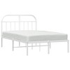 vidaXL Metal Bed Frame with Headboard White 53.9 in.x74.8 in. Full - image 4 of 4