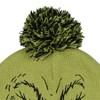 Dr. Seuss The Grinch Who Stole Christmas Embroidered Beanie Adult Cuff Knit Hat Green - 2 of 4