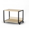 Karl Home 2-Tier Printer Stand P2 Particleboard Oak Color Combo A 17.7x12x13.4 Inches - 2 of 4