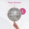 4E's Novelty 6 PCS Silver 22 Inch Disco Balloons, Perfect for Disco Party Decorations - 3 of 4
