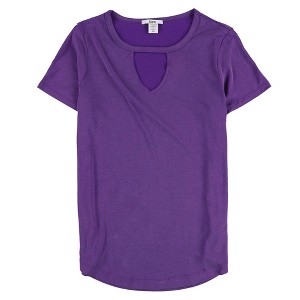 bar III Womens Keyhole Basic T-Shirt - 1 of 2