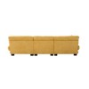 GDFStudio Gaskell Modern 3-Seat Velvet Upholstered U-Shape Sectional Sofas with 2 Ottomans - 4 of 4