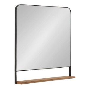 32"x32" Chadwin Square Wall Mirror with Shelf Natural - Kate & Laurel All Things Decor: Transitional Style, Spot Clean, Wall Mounted - 1 of 4