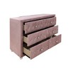 Pink Fabric 6-Drawer dressers with Side Metal Glide and Dovetail Drawers - 4 of 4