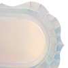 Sparkle and Bash 24 Pack Silver Holographic Disposable Party Serving Trays with Foil Edge, 13 x 9 in - 4 of 4