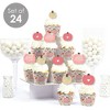 Big Dot of Happiness Girl Little Pumpkin - Cupcake Decoration - Fall Birthday Party or Baby Shower Cupcake Wrappers and Treat Picks Kit - Set of 24 - 2 of 4