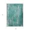 Teal Blue Aqua And Gray Striped Washable Indoor Outdoor Area Rug - 3 of 4