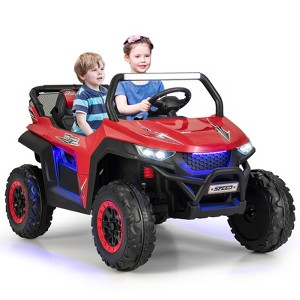 Infans 12V 2-Seater Kids Ride On UTV RC Electric Vehicle Suspension w/ Lights & Music - 1 of 4