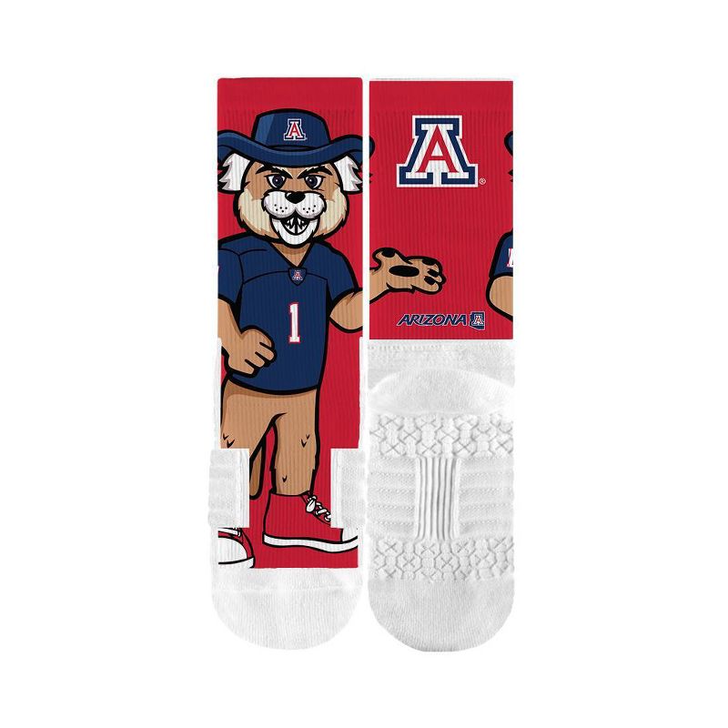 NCAA Arizona Wildcats Adult Mascot Crew Socks - One Size, 3 of 4