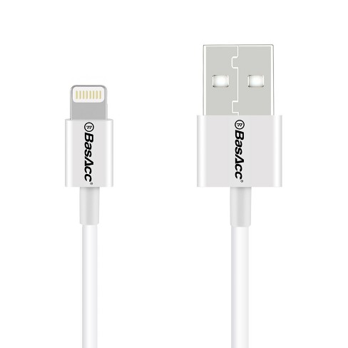 Basacc 3ft Apple Mfi Certified Lightning Cable Usb Charger Compatible With Iphone 13/max/mini/pro/12/11/se2/xr, Ipad & Airpods, White Target
