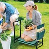 Costway Folding Sturdy Garden Kneeler Gardener Kneeling Pad & Cushion Seat Knee Pad Seat Green - 2 of 4