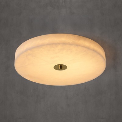 CityFurn Modern LED 11.8"/15.7" Modern Gold Round Flush Mount Ceiling Lights with Alabaster Shade