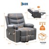 Power Lift Recliner Chair for Elderly, Oversized Electric Lift Chair with Heat and Massage, PU Leather Adjustable Recliner - 2 of 4