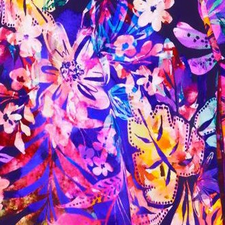 watercolor burst tropical