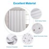 Aoibox White Waffle Weave Shower Curtain, Heavy Duty Polyester Fabric, Hotel Quality Bathroom Decor, Luxurious and Easy to Clean - 3 of 4