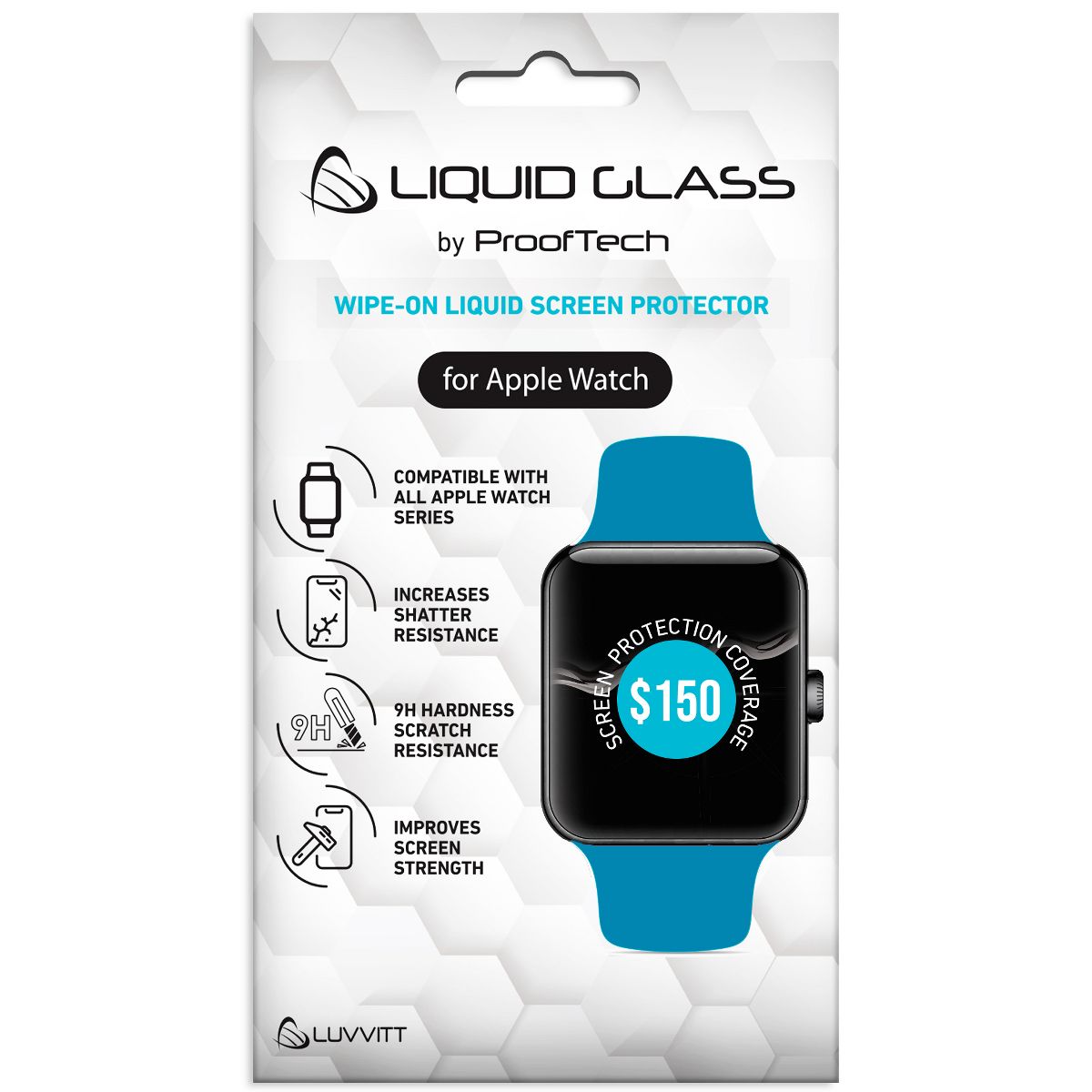LUVVITT Liquid Glass Screen Protector with $150 Screen Protection for Apple Watch