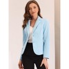 Allegra K Women's Elegant Work Office Lapel Collar Button Down Regular Fit Suit Blazer - 2 of 4