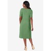 Jessica London Women's Plus Size Stretch Cotton Square Neck Midi Dress - 3 of 4