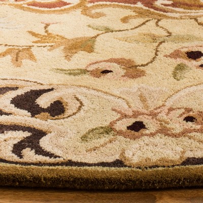Classic CL234 Hand Tufted Area Rug - Gold/Cola - 6' Round - Safavieh.