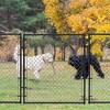 Adjust-A-Gate Fit-Right Adjustable Chain Link Gate Hardware Kit with Square Corner Frame and No Sag Chain Link for Decking and Fencing, Black - 3 of 4